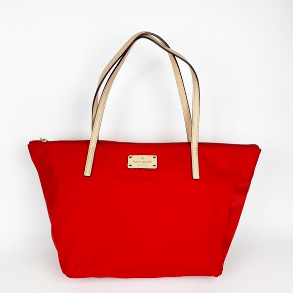 KATE SPADE Sophie Kennedy Park Large Nylon & Leather Zip Tote bag Shoulder Purse